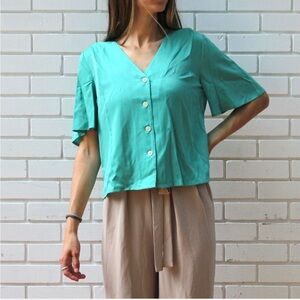 Frank and Oak - The Flutter Sleeve Blouse